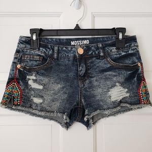Tribal Boho Jean Short Cutoff Style Sz 5